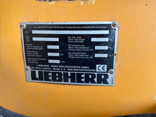 2005 liebherr 510 stereo wiellader - afbeelding 26 van  26