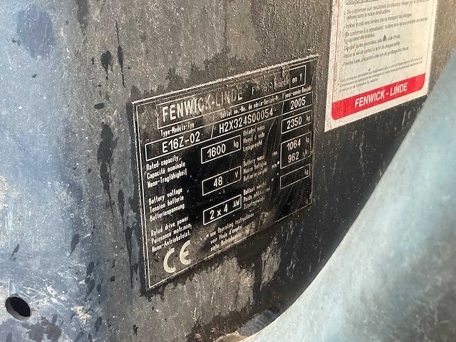 2005 linde e16z-02 vorkheftruck (batterij defect! - mechanisch ok) - afbeelding 8 van  9