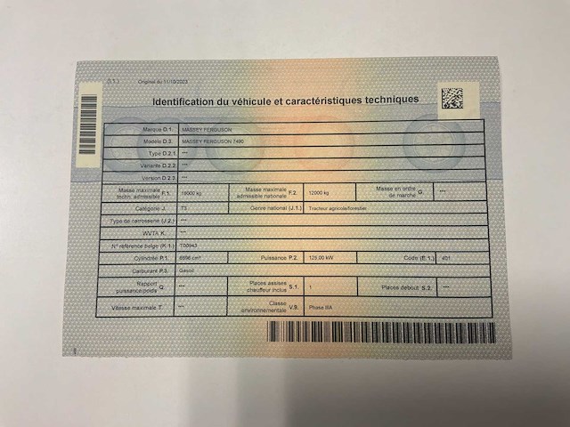 2005 massey fergusson yc versie y35 mf7490 4wd landbouwtractor - afbeelding 33 van  39