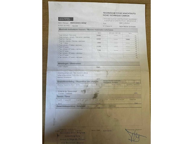 2005 mercedes-benz axor 2643l vrachtwagen - afbeelding 16 van  27