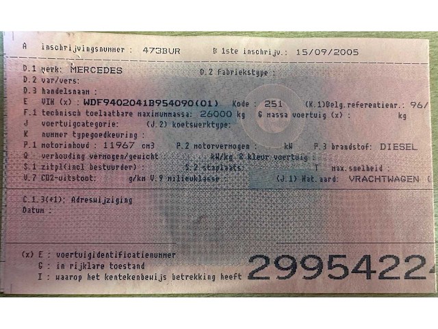 2005 mercedes-benz axor 2643l vrachtwagen - afbeelding 17 van  27