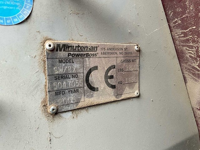 2005 minuteman powerboss straatveegmachine - afbeelding 8 van  23