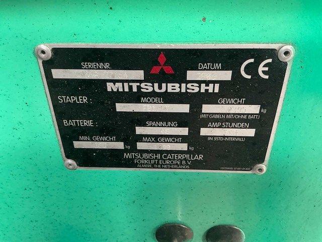 2005 mitsubishi fb16kt vorkheftruck - afbeelding 2 van  15