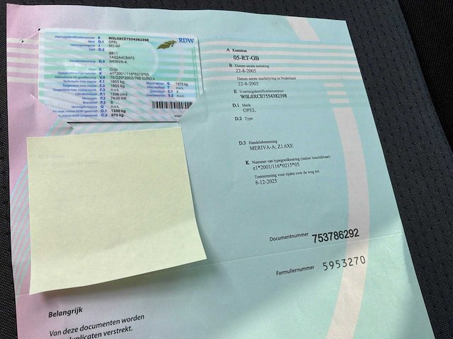 2005 opel meriva personenauto - afbeelding 7 van  16