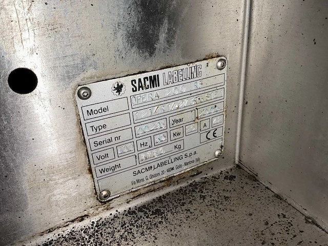 2005 sacmi labelling opera 200rf etiketteermachine - afbeelding 17 van  31