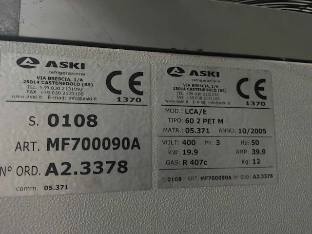2005 saki 60 2 pet m koelcompressor - afbeelding 6 van  6