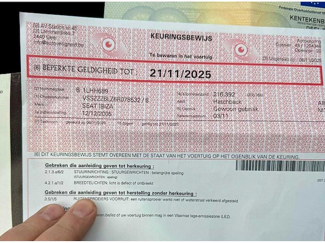 2005 seat ibiza personenauto - afbeelding 9 van  19