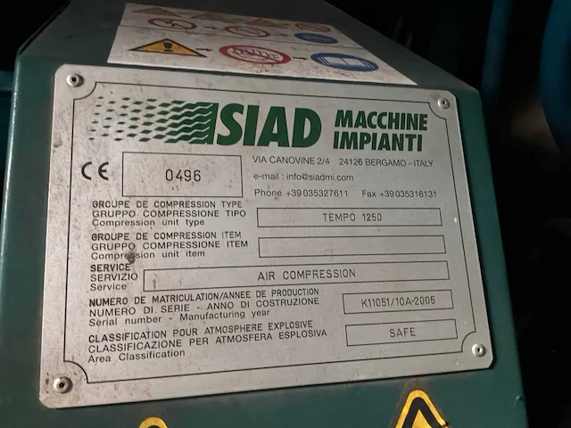 2005 siad tempo 1250 koelcompressor - afbeelding 15 van  20