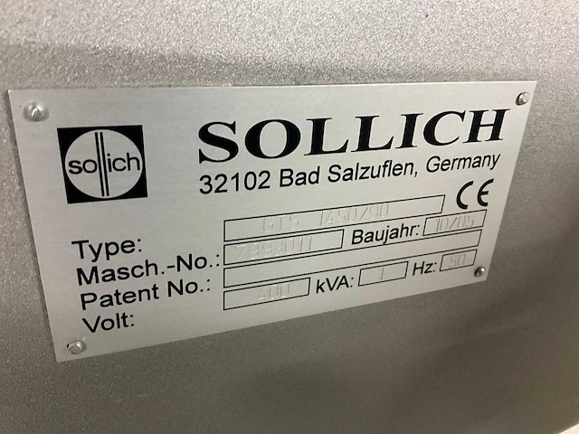 2005 sollich gts1450/90 transportband - afbeelding 10 van  11