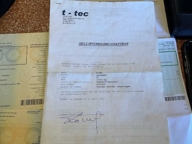 2005 t-tec duiventransport oplegger - afbeelding 13 van  21