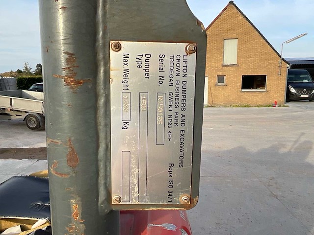2005 wacker neuson 1501 dumper - afbeelding 14 van  14
