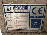 2006 akyapak model: apk 81 roller bending machine / roller bending machine - 3-roller hydraulische buigmachine – 5,5 kw + veel rollers - afbeelding 15 van  18