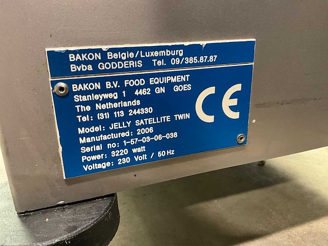 2006 bakon jelly satellite twin geleispuitmachine - afbeelding 7 van  8