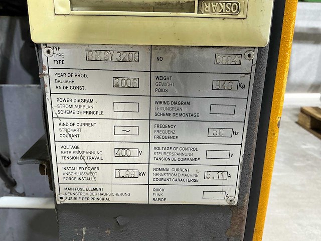 2006 beka-mak bmsy 320g horizontale lintzaagmachine - afbeelding 3 van  3