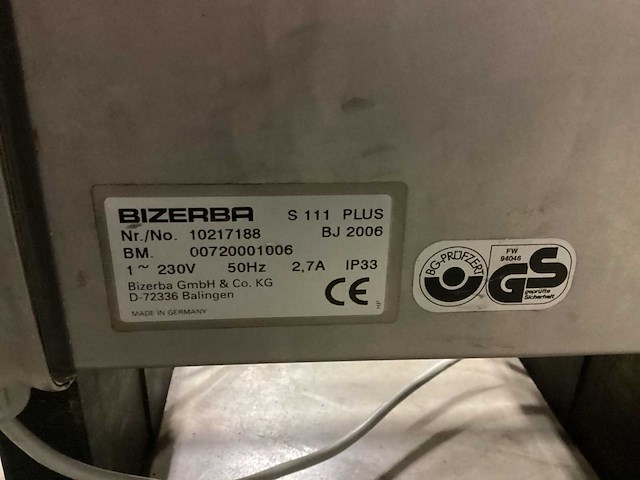 2006 bizerba strippensnijder s111plus plakken snijder - afbeelding 5 van  5