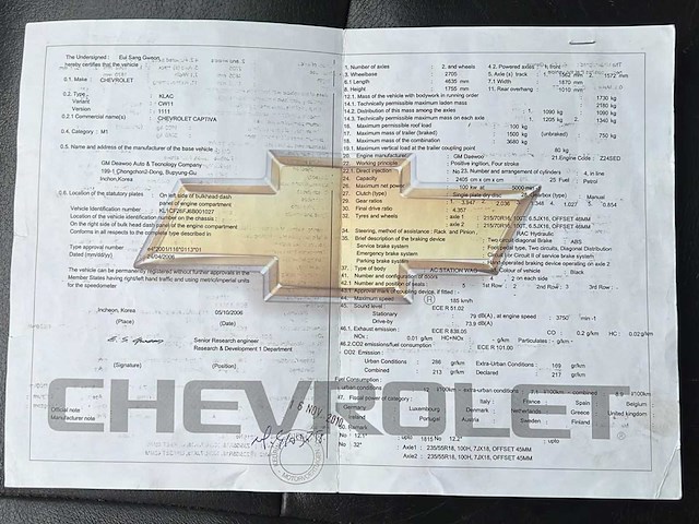 2006 chevrolet captiva personenauto - afbeelding 4 van  8