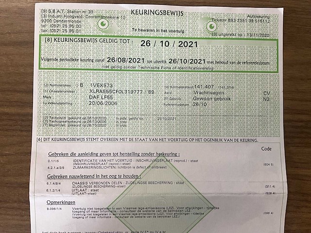 2006 daf ae55 lf-15 open bak - kipper - afbeelding 32 van  36