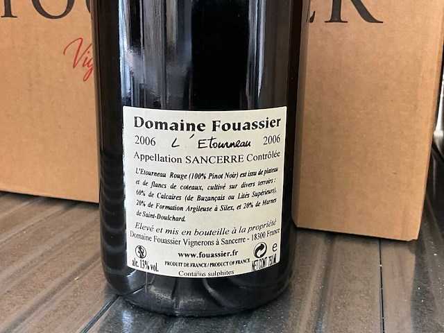2006 domaine fouassier l’etourneau rode wijn (36x) - afbeelding 3 van  4