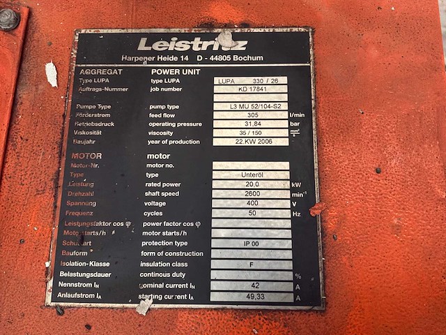 2006 lupa 330 / 26 hydraulisch aggregaat - afbeelding 5 van  8