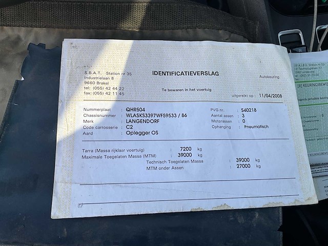 2006 man tga vrachtwagen + 2007 oplegger (langendorf / gheysen & verpoort) - afbeelding 28 van  30