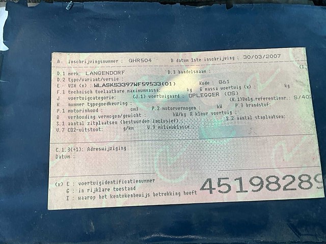 2006 man tga vrachtwagen + 2007 oplegger (langendorf / gheysen & verpoort) - afbeelding 15 van  18