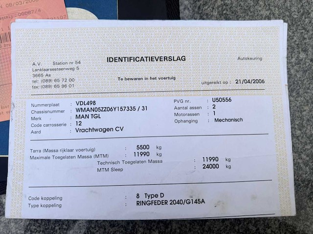 2006 man tgl vrachtwagen - afbeelding 10 van  23