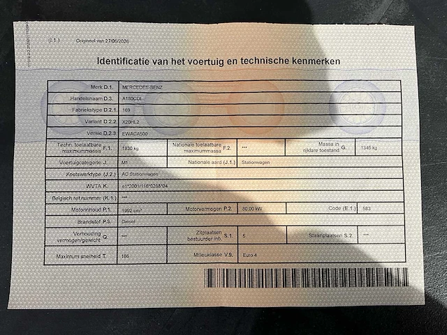 2006 mercedes a180cdi personenauto - afbeelding 18 van  28