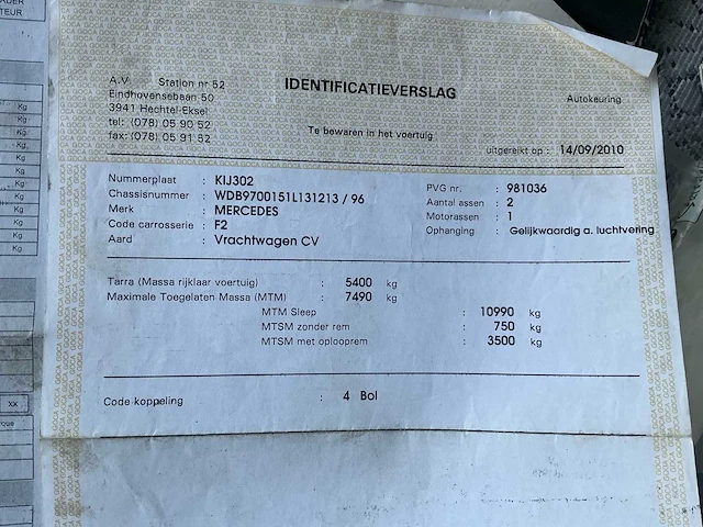 2006 mercedes-benz atego 815 vrachtwagen - takelwagen - afbeelding 33 van  39