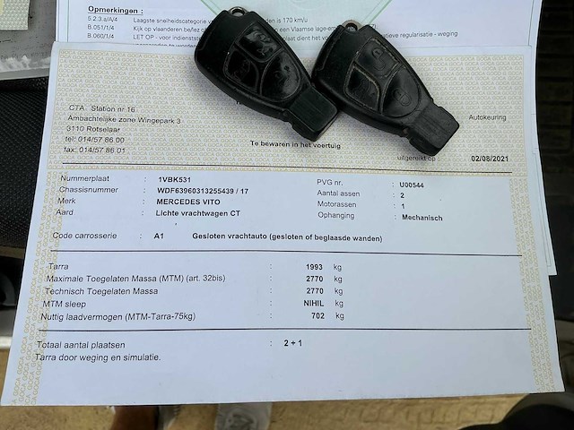2006 mercedes-benz vito 111 cdi-a bedrijfswagen - afbeelding 3 van  3