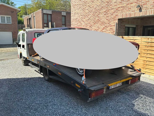 2006 mitsubishi canter fb83 / sleepwagen met platte laadbak - afbeelding 18 van  26