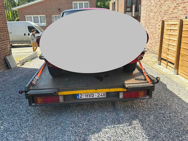 2006 mitsubishi canter fb83 / sleepwagen met platte laadbak - afbeelding 14 van  16