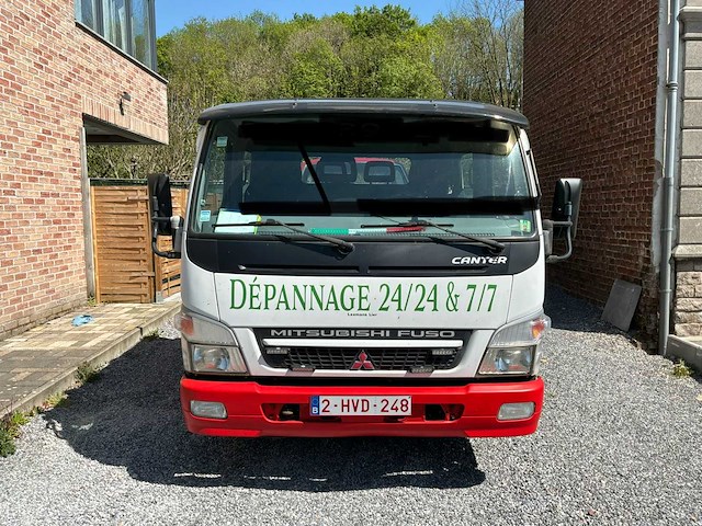2006 mitsubishi canter fb83 / sleepwagen met platte laadbak - afbeelding 15 van  16