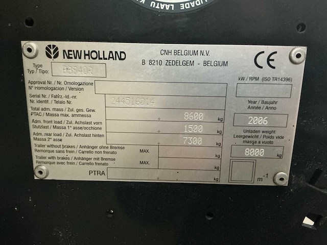 2006 new holland bb940r balenpers - afbeelding 7 van  16