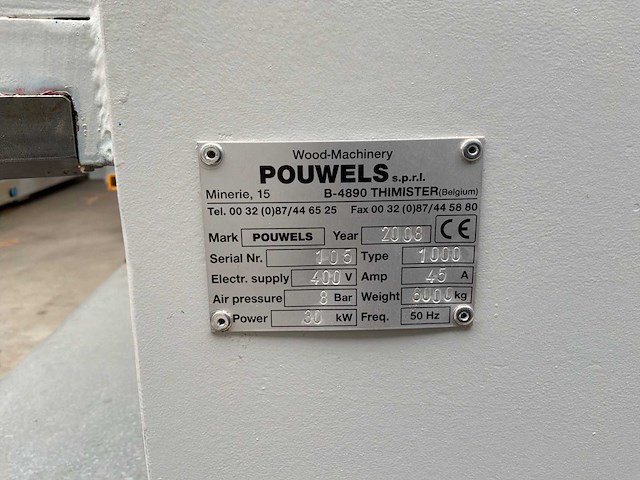 2006 pouwels def1000 speedo horizontaal cnc bewerkingscentrum - afbeelding 6 van  26