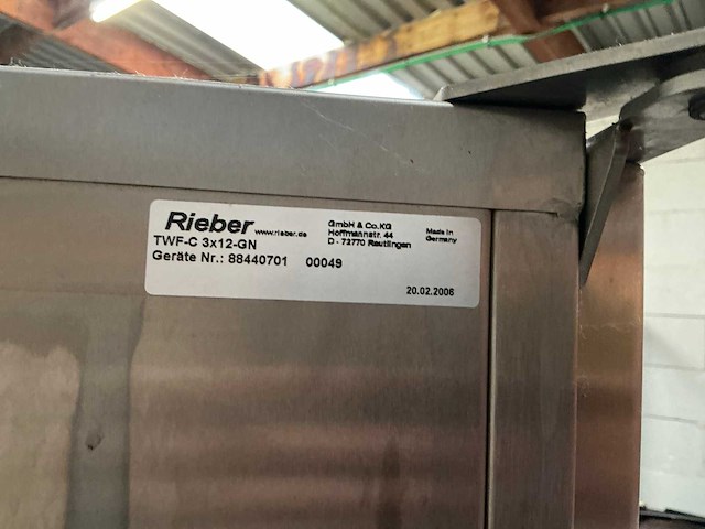 2006 rieber twf-c 3x12-gn rvs 3-deurs mobiele kast - afbeelding 6 van  6