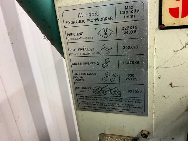 2006 sunrise iw-45k pons- en knipmachine - afbeelding 10 van  12
