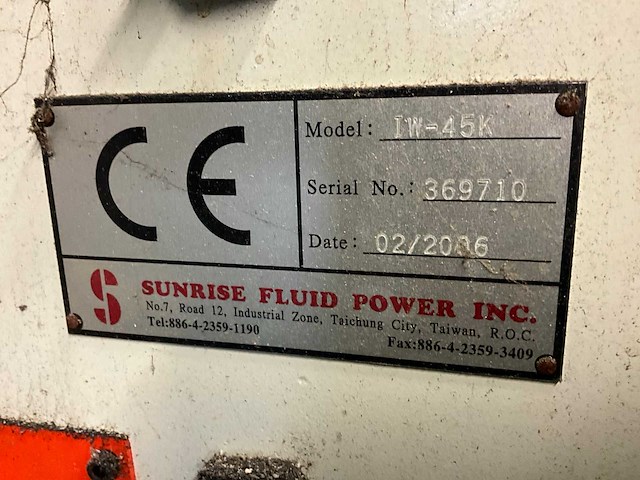 2006 sunrise iw-45k pons- en knipmachine - afbeelding 11 van  12