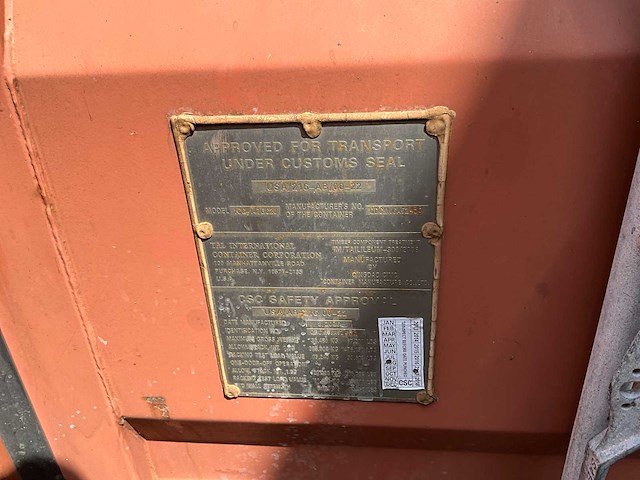 2006 tal international 1cc-147gc20 zeecontainer - afbeelding 7 van  10