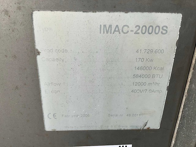 2006 thermobile imac-2000s heater rvs met rookgasafvoer - afbeelding 8 van  8