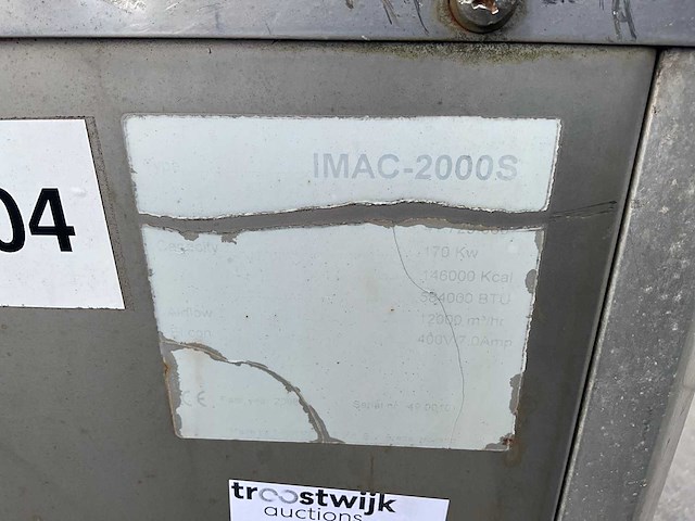 2006 thermobile imac-2000s heater rvs met rookgasafvoer - afbeelding 7 van  7