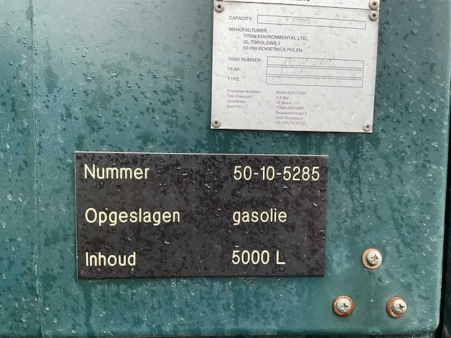 2006 titan eko 5000l dieseltank - afbeelding 4 van  6