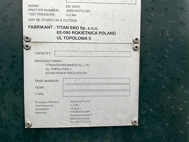 2006 titan eko 5000l dieseltank - afbeelding 5 van  6