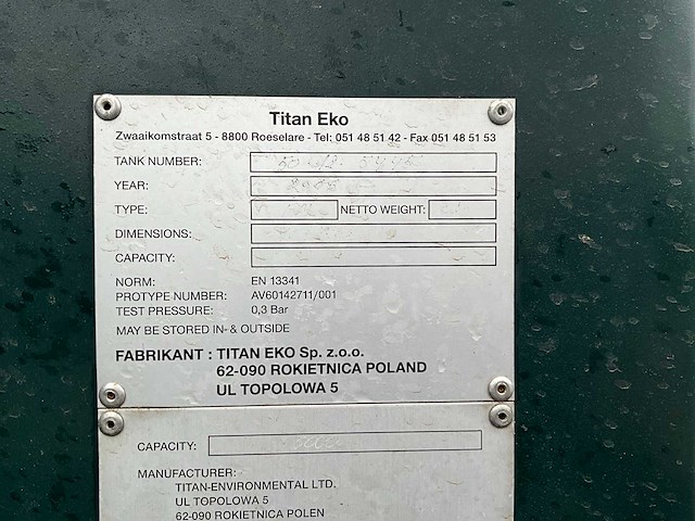 2006 titan eko 5000l dieseltank - afbeelding 6 van  6