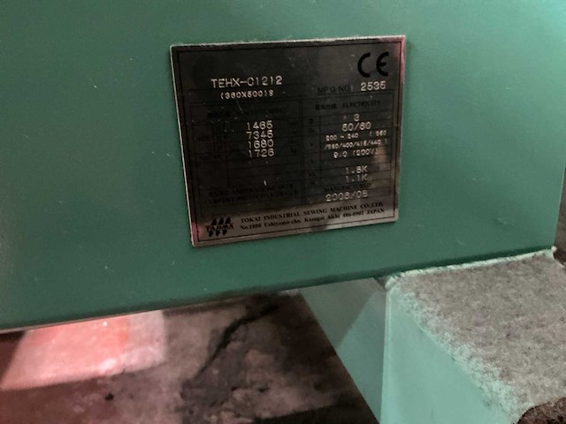 2006 tokai tehx-c1212 12-naalds borduurmachine - afbeelding 11 van  11