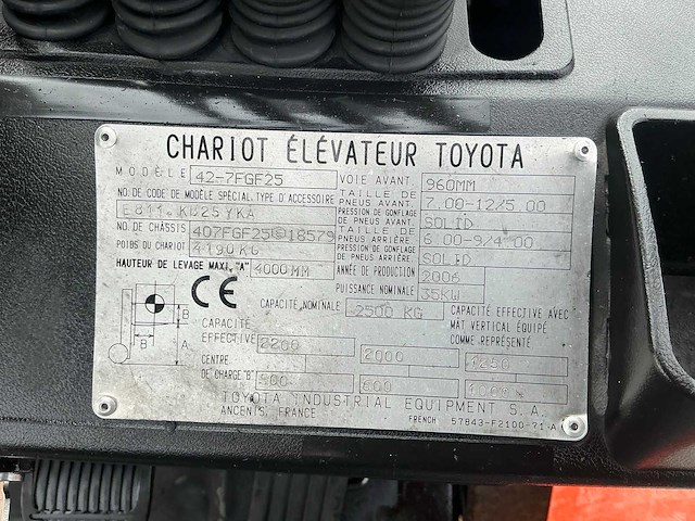 2006 toyota 42-7fgf25 vorkheftruck - afbeelding 41 van  52