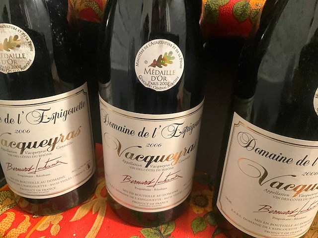2006 vacqueyras domaine de l’espigouette rode wijn (3x) - afbeelding 3 van  5