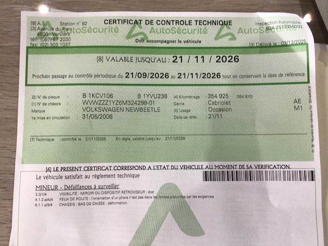 2006 vw nieuwe kever cabriolet auto - afbeelding 7 van  19