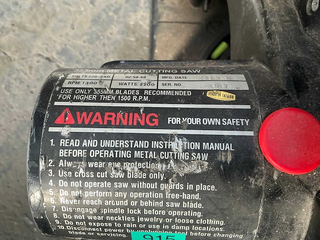 2007 alfra 355d afkortcirkelzaagmachine - afbeelding 3 van  3