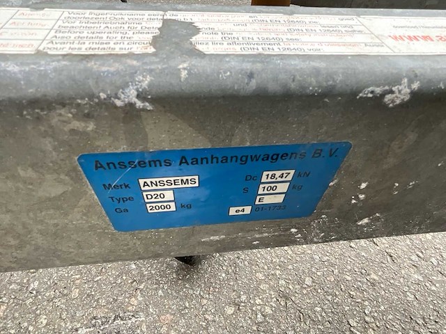 2007 anssems aanhangwagen - afbeelding 2 van  20