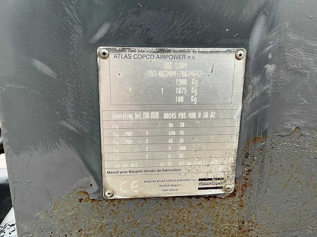 2007 atlas copco 2244 dieselgenerator op aanhanger - afbeelding 7 van  15